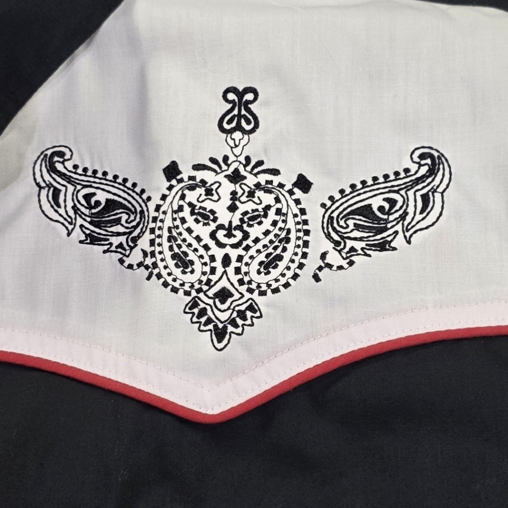 High Noon Western Long Sleeve Button Up Shirt Embroidered Yoke Pearl Snaps. 2XL - Picture 4 of 9